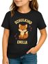 Kinder Mädchen T-Shirt Aufschrift Schulkind mit Name personalisiert Motivshirt Löwe Fuchs Geschenkidee Einschulung 2025 SpecialMe®preview