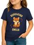 Kinder Mädchen T-Shirt Aufschrift Schulkind mit Name personalisiert Motivshirt Löwe Fuchs Geschenkidee Einschulung 2025 SpecialMe®preview