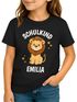 Kinder Mädchen T-Shirt Aufschrift Schulkind mit Name personalisiert Motivshirt Löwe Fuchs Geschenkidee Einschulung 2025 SpecialMe®preview