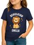 Kinder Mädchen T-Shirt Aufschrift Schulkind mit Name personalisiert Motivshirt Löwe Fuchs Geschenkidee Einschulung 2025 SpecialMe®preview