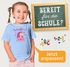 Kinder Mädchen T-Shirt Einhorn Blumen Schmetterlinge Aufdruck Schulkind 2025 – Geschenk  für kleine Einhorn-Fans Schulanfang SpecialMe®preview