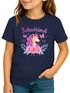 Kinder Mädchen T-Shirt Einhorn Blumen Schmetterlinge Aufdruck Schulkind 2025 – Geschenk  für kleine Einhorn-Fans Schulanfang SpecialMe®preview