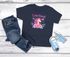 Kinder Mädchen T-Shirt Einhorn Blumen Schmetterlinge Aufdruck Schulkind 2025 – Geschenk  für kleine Einhorn-Fans Schulanfang SpecialMe®preview