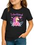 Kinder Mädchen T-Shirt Einhorn Blumen Schmetterlinge Aufdruck Schulkind 2025 – Geschenk  für kleine Einhorn-Fans Schulanfang SpecialMe®preview