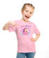 Kinder Mädchen T-Shirt Einhorn Blumen Schmetterlinge Aufdruck Schulkind 2026 – Geschenk für kleine Einhorn-Fans Schulanfang SpecialMe®preview