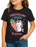 Kinder Mädchen T-Shirt Einschulung 2025 Einhorn personalisiert mit Jahreszahl und Name Geschenkidee Schulanfang Erstklässler Moonworks®preview