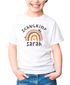 Kinder Mädchen T-Shirt Einschulung 2025 mit Namen Regenbogen Aufdruck Schulkind personalisiert Schulanfang Moonworks®preview