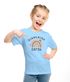 Kinder Mädchen T-Shirt Einschulung 2025 mit Namen Regenbogen Aufdruck Schulkind personalisiert Schulanfang Moonworks®preview