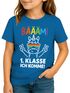Kinder Mädchen T-Shirt Einschulung 2025 mit Regenbogen-Einhorn, Peace-Zeichen und lustigem Spruch Moonworks®preview