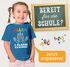 Kinder Mädchen T-Shirt Einschulung 2025 mit Regenbogen-Einhorn, Peace-Zeichen und lustigem Spruch Moonworks®preview