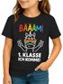 Kinder Mädchen T-Shirt Einschulung 2025 mit Regenbogen-Einhorn, Peace-Zeichen und lustigem Spruch Moonworks®preview