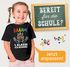Kinder Mädchen T-Shirt Einschulung 2025 mit Regenbogen-Einhorn, Peace-Zeichen und lustigem Spruch Moonworks®preview