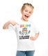 Kinder Mädchen T-Shirt Einschulung 2025 mit Regenbogen-Einhorn, Peace-Zeichen und lustigem Spruch Moonworks®preview