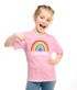 Kinder Mädchen T-Shirt Einschulung 2025 Regenbogen Aufdruck Schulkind Schriftzug Schulanfang Moonworks®preview