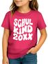 Kinder Mädchen T-Shirt Einschulung 2025 Retro-Schriftzug Schulkind Jahreszahl personalisierbar Geschenk Schulstart SpecialMe®preview