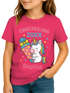Kinder Mädchen T-Shirt Einschulung 2026 Einhorn personalisiert mit Jahreszahl und Name Geschenkidee Schulanfang Erstklässler Moonworks®preview