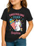 Kinder Mädchen T-Shirt Einschulung 2026 Einhorn personalisiert mit Jahreszahl und Name Geschenkidee Schulanfang Erstklässler Moonworks®preview