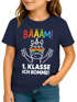Kinder Mädchen T-Shirt Einschulung 2026 mit Regenbogen-Einhorn, Peace-Zeichen und lustigem Spruch Moonworks®preview