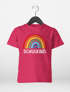 Kinder Mädchen T-Shirt Einschulung 2026 Regenbogen Aufdruck Schulkind Schriftzug Schulanfang Moonworks®preview