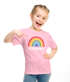 Kinder Mädchen T-Shirt Einschulung 2026 Regenbogen Aufdruck Schulkind Schriftzug Schulanfang Moonworks®preview