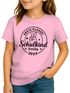 Kinder Mädchen T-Shirt Einschulung Erste Klasse personalisiert Schulkind 2025 mit Wunschname Schulanfang Geschenkidee Moonworks®preview