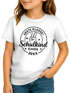 Kinder Mädchen T-Shirt Einschulung Erste Klasse personalisiert Schulkind 2026 mit Wunschname Schulanfang Geschenkidee Moonworks®preview