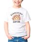 Kinder Mädchen T-Shirt Einschulung mit Namen Regenbogen Aufdruck Schulkind  personalisiert Schulanfang Moonworks®preview