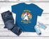 Kinder Mädchen T-Shirt Einschulung Retro Dab Einhorn Unicorn personalisiert Schulkind 2025 Schulanfang Moonworks®preview