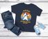 Kinder Mädchen T-Shirt Einschulung Retro Dab Einhorn Unicorn personalisiert Schulkind 2025 Schulanfang Moonworks®preview