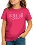 Kinder Mädchen T-Shirt Geschenkidee Schulanfang | Schriftzug Schulkind 2025 mit Name Jahreszahl personalisiert SpecialMe®preview