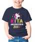 Kinder Mädchen T-Shirt Kita Abgängerin personalisierbar mit Jahreszahl bedruckt Einhorn Motiv Schulanfang 2025 SpecialMe®preview