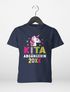 Kinder Mädchen T-Shirt Kita Abgängerin personalisierbar mit Jahreszahl bedruckt Einhorn Motiv Schulanfang 2025 SpecialMe®preview