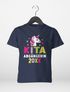 Kinder Mädchen T-Shirt Kita Abgängerin personalisierbar mit Jahreszahl bedruckt Einhorn Motiv Schulanfang SpecialMe®preview