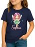 Kinder Mädchen T-Shirt mit Name personalisiert Aufdruck Fee Printshirt Geschenkidee Märchenfigur Illustration SpecialMe®preview