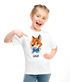 Kinder Mädchen T-Shirt mit Name personalisiert Comic-Fuchs Printshirt Kindermode Mädchengeschenke SpecialMe®preview