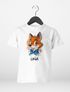 Kinder Mädchen T-Shirt mit Name personalisiert Comic-Fuchs Printshirt Kindermode Mädchengeschenke SpecialMe®preview
