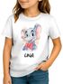 Kinder Mädchen T-Shirt mit Name personalisiert Elefant Tiermotiv Comicstyle Geschenk Kinder Geburtstag Weihnachten SpecialMe®preview