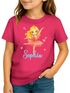 Kinder Mädchen T-Shirt mit Name personalisiert Prinzessin Ballerina Print Aufdruck individuelle Mädchengeschenke SpecialMe®preview
