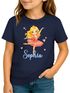 Kinder Mädchen T-Shirt mit Name personalisiert Prinzessin Ballerina Print Aufdruck individuelle Mädchengeschenke SpecialMe®preview