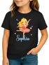 Kinder Mädchen T-Shirt mit Name personalisiert Prinzessin Ballerina Print Aufdruck individuelle Mädchengeschenke SpecialMe®preview