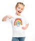 Kinder Mädchen T-Shirt RegenbogenSchulkind 2025 mit Name Jahreszahl personalisiert Geschenkidee Erstklässler SpecialMe®preview