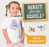 Kinder Mädchen T-Shirt Schulanfang 2025 mit Name Jahreszahl Smile Gesicht Icon personalisiert Schulkind Geschenkidee Erste Klasse SpecialMe®preview