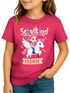 Kinder Mädchen T-Shirt Schulanfang 2025 mit Name personalisiert Pegasus Design Geschenk für Märchen und Pferdefans Einschulunsgeschenk SpecialMe®preview