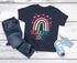 Kinder Mädchen T-Shirt Schulanfang 2025 mit Regenbogen Jahreszahl personalisiert Schulkind SpecialMe®preview