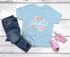 Kinder Mädchen T-Shirt Schulanfang 2025 Schulkind personalisiert Jahreszahl Jahr Blumenkranz SpecialMe®preview