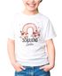 Kinder Mädchen T-Shirt Schulanfang 2025 Schulkind personalisiert Wunschname Regenbogen Blumen SpecialMe®preview