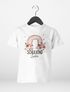 Kinder Mädchen T-Shirt Schulanfang 2025 Schulkind personalisiert Wunschname Regenbogen Blumen SpecialMe®preview