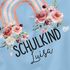 Kinder Mädchen T-Shirt Schulanfang 2025 Schulkind personalisiert Wunschname Regenbogen Blumen SpecialMe®preview