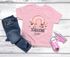 Kinder Mädchen T-Shirt Schulanfang 2025 Schulkind personalisiert Wunschname Regenbogen Blumen SpecialMe®preview
