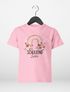 Kinder Mädchen T-Shirt Schulanfang 2025 Schulkind personalisiert Wunschname Regenbogen Blumen SpecialMe®preview
